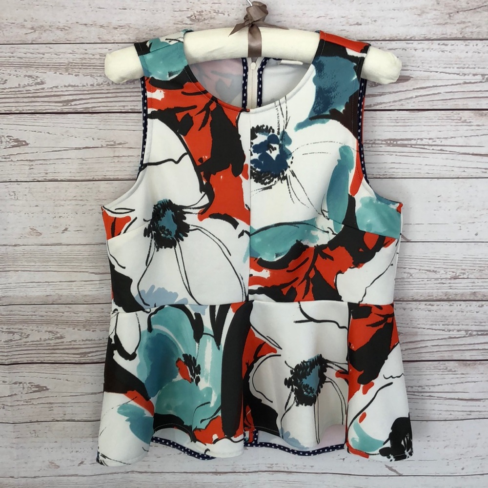Akemi + Kin Anthropologie Floral Peplum Ta…